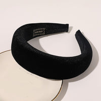 Autumn Winter Bright Color Flannel Headband For Women Wide Hairband Soft Thick Sponge Hair Hoop Turban Knitted Hair Accessories