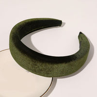 Autumn Winter Bright Color Flannel Headband For Women Wide Hairband Soft Thick Sponge Hair Hoop Turban Knitted Hair Accessories