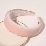 Autumn Winter Bright Color Flannel Headband For Women Wide Hairband Soft Thick Sponge Hair Hoop Turban Knitted Hair Accessories