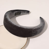 Autumn Winter Bright Color Flannel Headband For Women Wide Hairband Soft Thick Sponge Hair Hoop Turban Knitted Hair Accessories