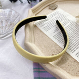 Autumn Winter Bright Color Flannel Headband For Women Wide Hairband Soft Thick Sponge Hair Hoop Turban Knitted Hair Accessories