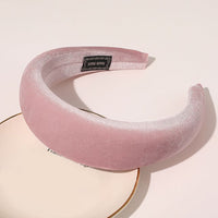 Autumn Winter Bright Color Flannel Headband For Women Wide Hairband Soft Thick Sponge Hair Hoop Turban Knitted Hair Accessories