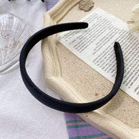 Autumn Winter Bright Color Flannel Headband For Women Wide Hairband Soft Thick Sponge Hair Hoop Turban Knitted Hair Accessories