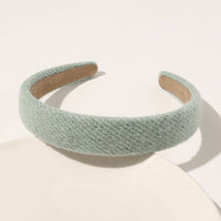 Autumn Winter Bright Color Flannel Headband For Women Wide Hairband Soft Thick Sponge Hair Hoop Turban Knitted Hair Accessories