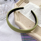 Autumn Winter Bright Color Flannel Headband For Women Wide Hairband Soft Thick Sponge Hair Hoop Turban Knitted Hair Accessories