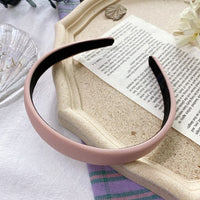 Autumn Winter Bright Color Flannel Headband For Women Wide Hairband Soft Thick Sponge Hair Hoop Turban Knitted Hair Accessories