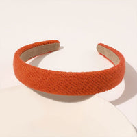 Autumn Winter Bright Color Flannel Headband For Women Wide Hairband Soft Thick Sponge Hair Hoop Turban Knitted Hair Accessories