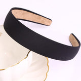 Autumn Winter Bright Color Flannel Headband For Women Wide Hairband Soft Thick Sponge Hair Hoop Turban Knitted Hair Accessories