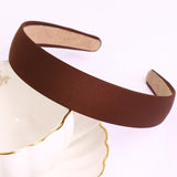 Autumn Winter Bright Color Flannel Headband For Women Wide Hairband Soft Thick Sponge Hair Hoop Turban Knitted Hair Accessories