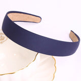 Autumn Winter Bright Color Flannel Headband For Women Wide Hairband Soft Thick Sponge Hair Hoop Turban Knitted Hair Accessories