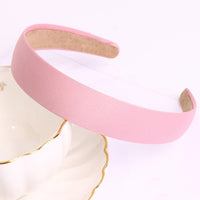 Autumn Winter Bright Color Flannel Headband For Women Wide Hairband Soft Thick Sponge Hair Hoop Turban Knitted Hair Accessories