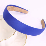 Autumn Winter Bright Color Flannel Headband For Women Wide Hairband Soft Thick Sponge Hair Hoop Turban Knitted Hair Accessories