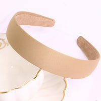 Autumn Winter Bright Color Flannel Headband For Women Wide Hairband Soft Thick Sponge Hair Hoop Turban Knitted Hair Accessories