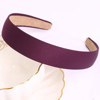Autumn Winter Bright Color Flannel Headband For Women Wide Hairband Soft Thick Sponge Hair Hoop Turban Knitted Hair Accessories