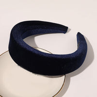 Autumn Winter Bright Color Flannel Headband For Women Wide Hairband Soft Thick Sponge Hair Hoop Turban Knitted Hair Accessories