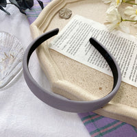 Autumn Winter Bright Color Flannel Headband For Women Wide Hairband Soft Thick Sponge Hair Hoop Turban Knitted Hair Accessories