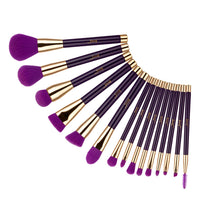 Jessup Makeup Brushes Set 15pcs Purple/Dark Violet Brochas Maquillaje Pinceaux Maquillage Eyeshadow Powder Liner Contour Spoolie