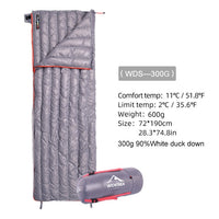 Widesea Camping Ultralight Sleeping Bag Down Waterproof Lazy Bag Portable Storage Compression Slumber Bag Travel Sundries Bag
