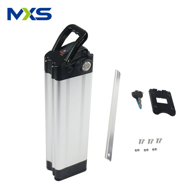 24v 36v 48v silver fish ebike battery case electric bike battery box fat tire bike battery case emtpy box