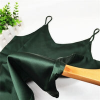 Solid Sleeveless Casual Tops V-Neck Female Vest  Women  Summer Silk Tank