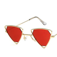 Yoovos 2021 New Punk Sunglasses Women Triangle Oculos New Vintage Glasses Openwork Metal Frame Fashion Sun Glasses Men Okulary