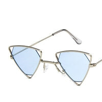 Yoovos 2021 New Punk Sunglasses Women Triangle Oculos New Vintage Glasses Openwork Metal Frame Fashion Sun Glasses Men Okulary