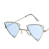 Yoovos 2021 New Punk Sunglasses Women Triangle Oculos New Vintage Glasses Openwork Metal Frame Fashion Sun Glasses Men Okulary