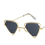 Yoovos 2021 New Punk Sunglasses Women Triangle Oculos New Vintage Glasses Openwork Metal Frame Fashion Sun Glasses Men Okulary