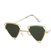 Yoovos 2021 New Punk Sunglasses Women Triangle Oculos New Vintage Glasses Openwork Metal Frame Fashion Sun Glasses Men Okulary