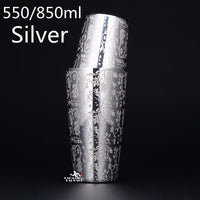 Stainless Steel Cocktail Boston Bar Shaker: 2-piece Set: 18oz Unweighted &amp; 28oz