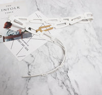 [EAM]  Pu Leather Multicolor Black Split Joint Long Wide Belt Personality Women New Fashion Tide All-match Spring 2022 1N451
