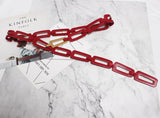 [EAM]  Pu Leather Multicolor Black Split Joint Long Wide Belt Personality Women New Fashion Tide All-match Spring 2022 1N451