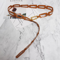 [EAM]  Pu Leather Multicolor Black Split Joint Long Wide Belt Personality Women New Fashion Tide All-match Spring 2022 1N451