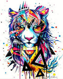 AZQSD Painting By Numbers Tiger Oil Painting Paint By Numbers For Adults Animal Hand Paint Kit Canvas Home Decor Gift Diy