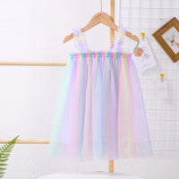Girls Fashion Suspender Tutu Dress Baby Kids Children Princess Colorful Dress