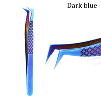 Stainless Steel Eyelashes Tweezers Professional For Lashes Extension Gold Decor Anti-static Eyebrow Tweezers Eyelash Extension