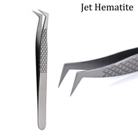 Stainless Steel Eyelashes Tweezers Professional For Lashes Extension Gold Decor Anti-static Eyebrow Tweezers Eyelash Extension