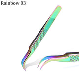 Stainless Steel Eyelashes Tweezers Professional For Lashes Extension Gold Decor Anti-static Eyebrow Tweezers Eyelash Extension
