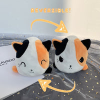 Kawaii Two-sided Cat gato Plush Toys Mood Cat Emotion Cat Gato Doll Double-Sided Flip Doll Peluches For Pulpos Kid Gift