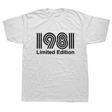 Vintage 1981 40 Years Old T Shirt Men Cotton Short Sleeve T-shirt Tshirt Camiseta Clothing Funny New 40th Birthday
