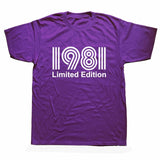 Vintage 1981 40 Years Old T Shirt Men Cotton Short Sleeve T-shirt Tshirt Camiseta Clothing Funny New 40th Birthday