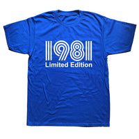 Vintage 1981 40 Years Old T Shirt Men Cotton Short Sleeve T-shirt Tshirt Camiseta Clothing Funny New 40th Birthday