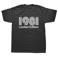 Vintage 1981 40 Years Old T Shirt Men Cotton Short Sleeve T-shirt Tshirt Camiseta Clothing Funny New 40th Birthday