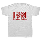 Vintage 1981 40 Years Old T Shirt Men Cotton Short Sleeve T-shirt Tshirt Camiseta Clothing Funny New 40th Birthday