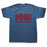 Vintage 1981 40 Years Old T Shirt Men Cotton Short Sleeve T-shirt Tshirt Camiseta Clothing Funny New 40th Birthday