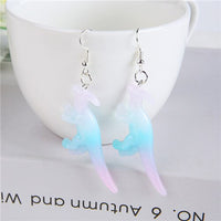 1Pair  Woman Drop Earrings Flatback Resin Dinosaur Charms  Girls  Birthday Gifts Teens Jewelry