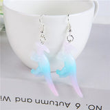 1Pair  Woman Drop Earrings Flatback Resin Dinosaur Charms  Girls  Birthday Gifts Teens Jewelry