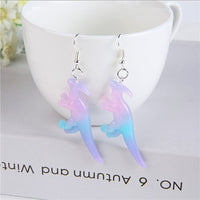 1Pair  Woman Drop Earrings Flatback Resin Dinosaur Charms  Girls  Birthday Gifts Teens Jewelry