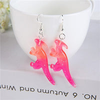 1Pair  Woman Drop Earrings Flatback Resin Dinosaur Charms  Girls  Birthday Gifts Teens Jewelry