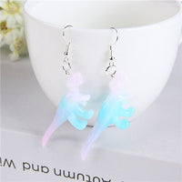 1Pair  Woman Drop Earrings Flatback Resin Dinosaur Charms  Girls  Birthday Gifts Teens Jewelry